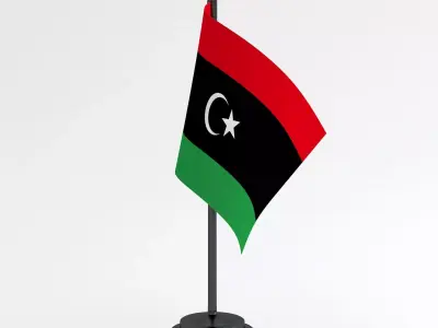 Table Flag Libya 3D model