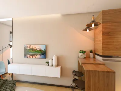 Bedroom at Apartment Studio Type 3D model