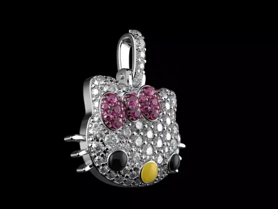 Hello Kitty Pendant 3D print model