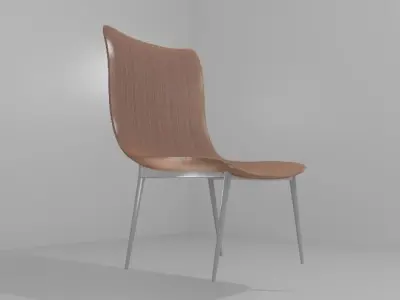 wooden chair 3D model