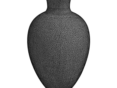 Elegant Ceramic Decorative Vase Low-poly 3D model