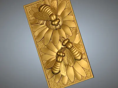 bees frame 3D print model