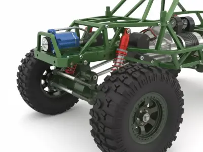 RC Rock Crawler Off Road Buggy Chassis Low-poly 3D model