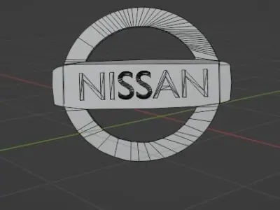 Nissan 3D Logo Low-poly 3D model