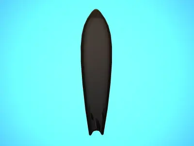 SURF BOARD 14 CARTOON STYLIZED Low-poly 3D model