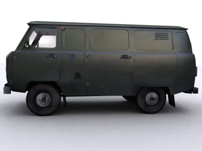 UAZ 452 Low-poly 3D model