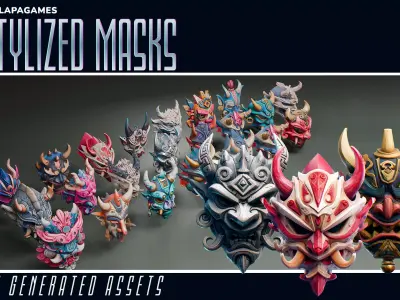 Stylized Masks 3D model