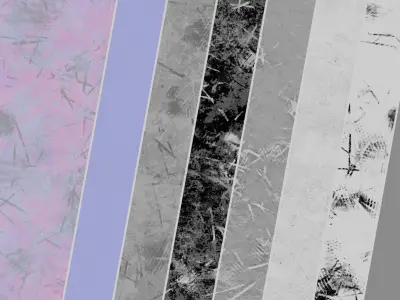 Patina Materials 09-10 - PBR - Seamless - 4k - SBSAR Low-poly 3D model