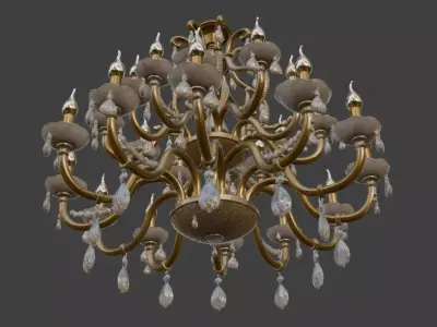 Luxurious Grand Crystal Chandelier 3D Model 3D model