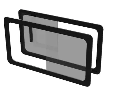 Ford Transit Van Bulkhead Sliding Window Free 3D model