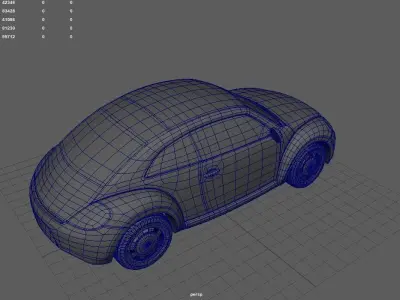Beetle car Volkswagen AG Golf wheel vehicle automobile clasical 3D model