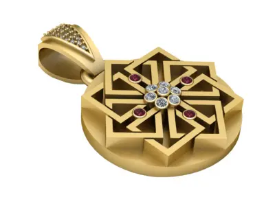 Slavic Lunnitsa pendant 3D model 3D printable 3D print model