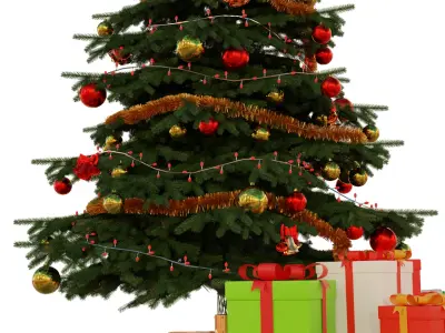 Christmas Tree Low-poly 3D model