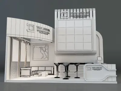 Booth Exhibition Stand a228 3D model