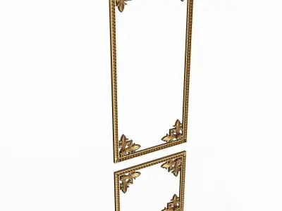 Boiserie Carved Decoration Panel 021 Low-poly 3D model