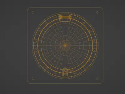 old rusty industrial hatch door with metal and glass Low-poly 3D model