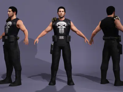 Jon Bernthal Realistic Punisher Highly Detailed marvel  3D model