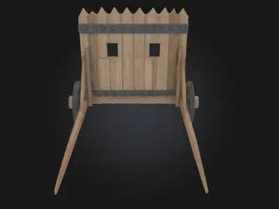 Medieval Siege Shield  Mobile Defense for the Battlefield 3D model
