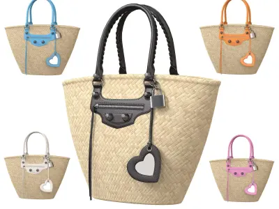 Balenciaga Le Cagole Basket Bag Low-poly 3D model