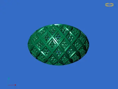 Women Stone Rings Diamond 3D print model 4