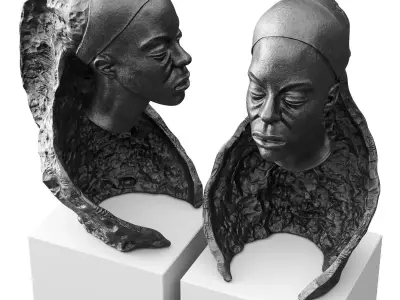 Andrzej Szymczyk Overcoming sculpture Low-poly 3D model