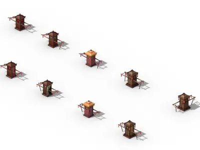 Game Official - Transportation - Wooden Car 04 3D model