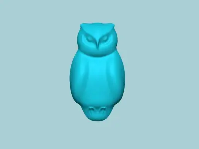 Halloween Molding A06 Owl - Chocolate Silicone Mold 3D print model