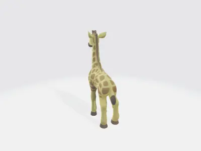 Giraffe cartoon Low-poly 3D model