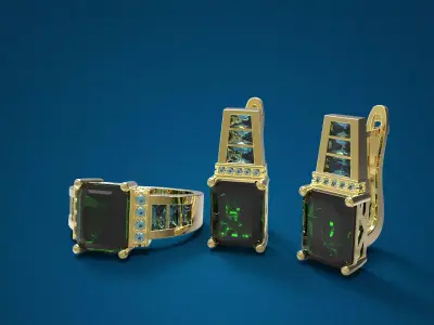 Emerald Princess set 3D Model Pack