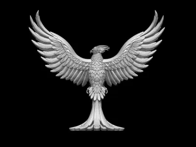 phoenix sculpture 3D print model
