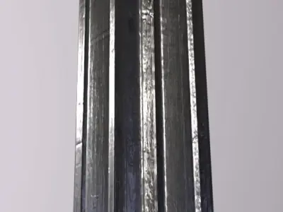 BackWallPillar Low-poly 3D model