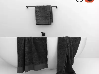 Country Road Towels and Meir Tapware 3D model