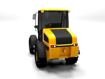 JCB EXCAVATOR FORKLIFT LOWPOLY Low-poly 3D model