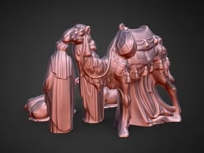 nativity scene wise men 3D print model