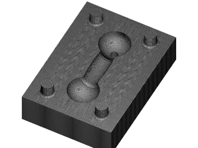 Chocolate Mold Dumbbell 3D print model
