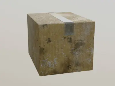 Free Worn Box  Free low-poly 3D model