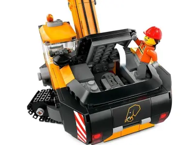 PixelBricks3D - LEGO Yellow Construction Excavator  3D print model