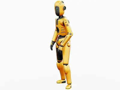PROTOCOL DROID C-5 DS Rigged for Unreal Engine - Unity - MIXAMO 3D model