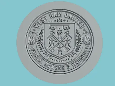 West Ham United Medallion Football 3D print model