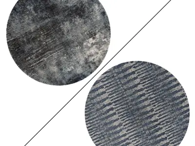 Round Rug Set 106 3D model
