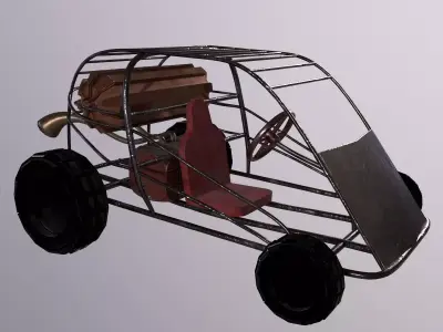 Buggy Car 3D Modelling Low-poly 3D model