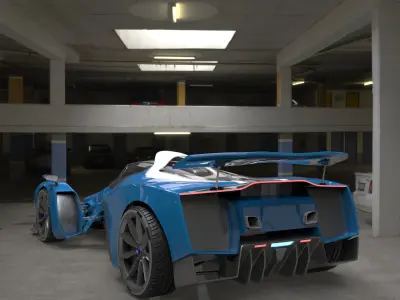 Delage D12  Low-poly 3D model