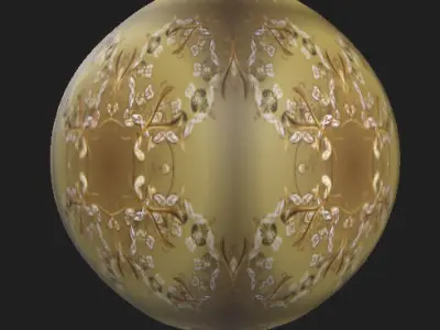 Vintage golden doodles Surface PBR Texture Texture