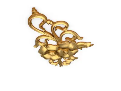 Classic carved decor ornament 343 3D model