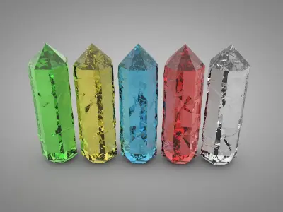 Crystal emerald incense burner Free 3D model