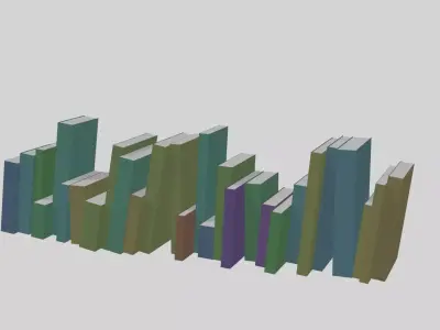 Object - random books Free 3D model