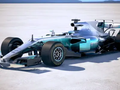 F1 Mercedes W08 2017 3D model
