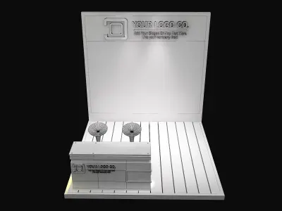  Booth Exhibition Stand a623d  3D model