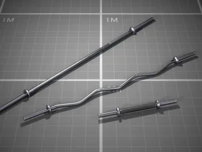 Gym Equipment Low-poly 3D model