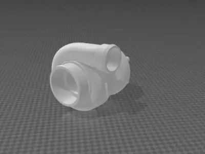 Turbocompressor plastic pipe Free 3D print model